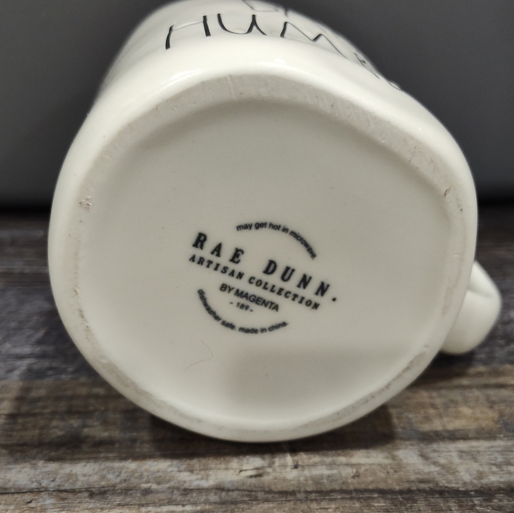 Rae Dunn "Bah, Humbug!" Ceramic Mug, Artisan Collection By Magenta, White/Black - Picture 5 of 6
